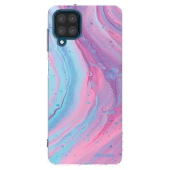 Picasee silikonska prozirna maskica za Samsung Galaxy A12 A125F - Pink liquid