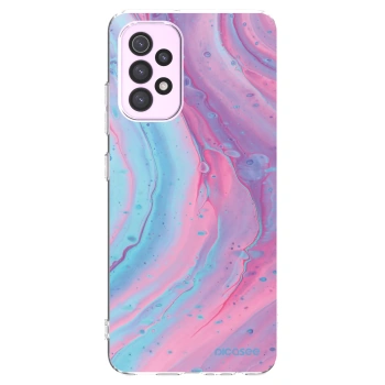 Picasee silikonska prozirna maskica za Samsung Galaxy A32 5G A326B - Pink liquid