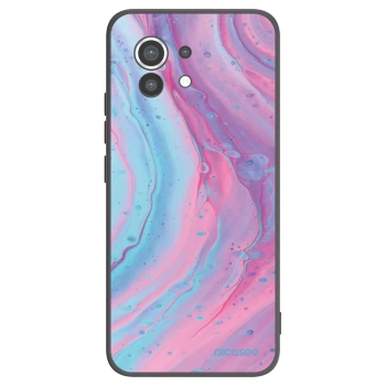 Picasee crna silikonska maskica za Xiaomi Mi 11 - Pink liquid