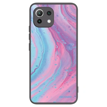 Picasee crna silikonska maskica za Xiaomi Mi 11 Lite - Pink liquid