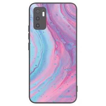 Picasee crna silikonska maskica za Xiaomi Redmi Note 10 5G - Pink liquid