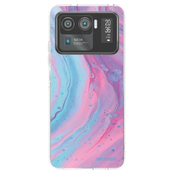 Picasee silikonska prozirna maskica za Xiaomi Mi 11 Ultra - Pink liquid