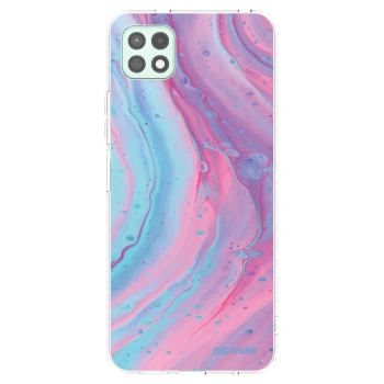 Picasee silikonska prozirna maskica za Samsung Galaxy A22 A226B 5G - Pink liquid
