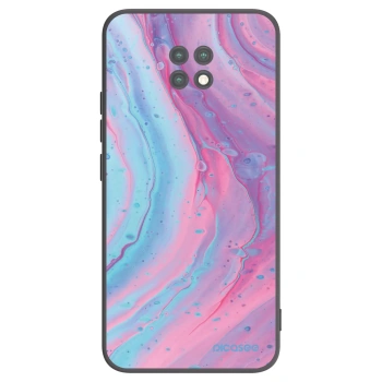 Picasee crna silikonska maskica za Xiaomi Redmi Note 9T - Pink liquid