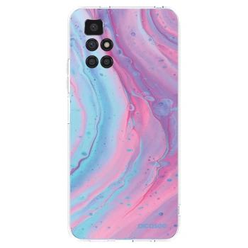 Picasee silikonska prozirna maskica za Xiaomi Redmi 10 - Pink liquid