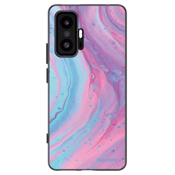 Picasee crna silikonska maskica za Xiaomi 11T Pro - Pink liquid