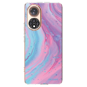 Picasee silikonska prozirna maskica za Honor 50 5G - Pink liquid
