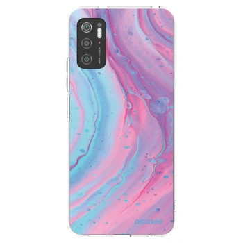 Picasee silikonska prozirna maskica za Xiaomi Poco M3 Pro 5G - Pink liquid