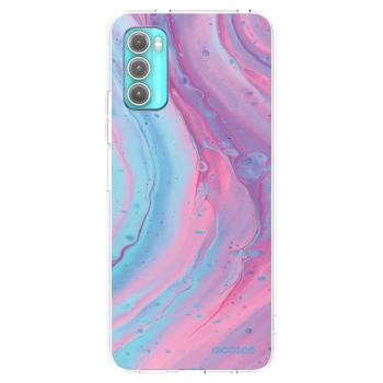 Picasee silikonska prozirna maskica za Motorola Moto G60 - Pink liquid