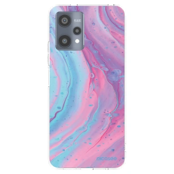 Picasee silikonska prozirna maskica za Realme 9 Pro 5G - Pink liquid