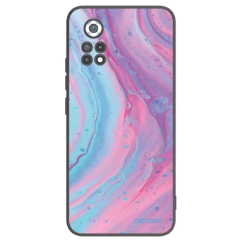 Picasee crna silikonska maskica za Xiaomi Poco X4 Pro 5G - Pink liquid