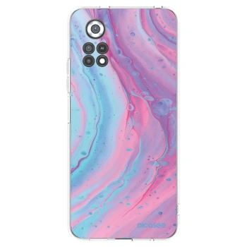 Picasee silikonska prozirna maskica za Xiaomi Poco X4 Pro 5G - Pink liquid
