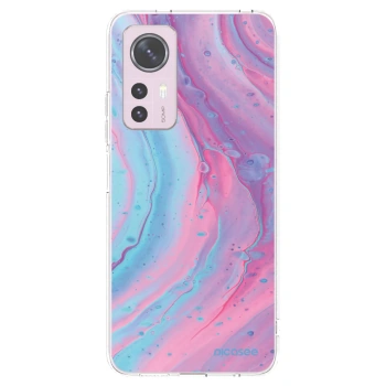 Picasee silikonska prozirna maskica za Xiaomi 12 - Pink liquid