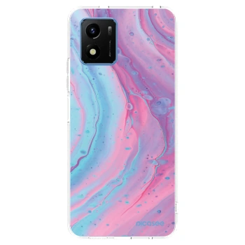 Picasee silikonska prozirna maskica za Vivo Y01 - Pink liquid