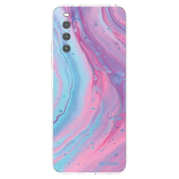 Picasee silikonska prozirna maskica za Sony Xperia 10 IV 5G - Pink liquid