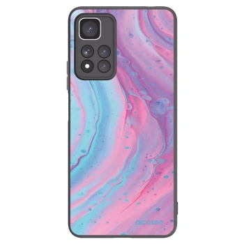 Picasee crna silikonska maskica za Xiaomi Redmi Note 11 Pro+ 5G - Pink liquid