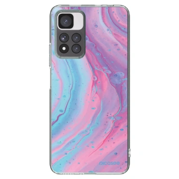 Picasee silikonska prozirna maskica za Xiaomi Redmi Note 11 Pro+ 5G - Pink liquid