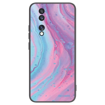 Picasee crna silikonska maskica za Honor 70 - Pink liquid