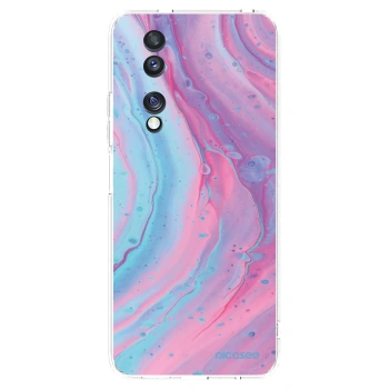 Picasee silikonska prozirna maskica za Honor 70 - Pink liquid
