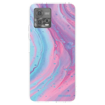 Picasee silikonska prozirna maskica za Motorola Moto G72 - Pink liquid