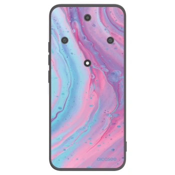 Picasee crna silikonska maskica za Honor Magic5 Lite 5G - Pink liquid