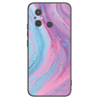 Picasee crna silikonska maskica za Xiaomi Redmi 12C - Pink liquid