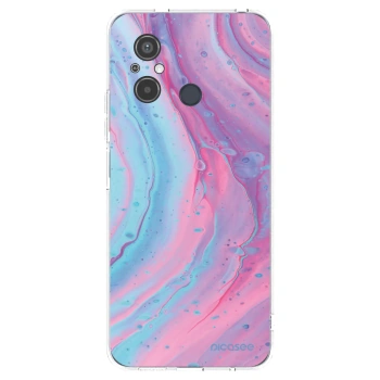 Picasee silikonska prozirna maskica za Xiaomi Redmi 12C - Pink liquid