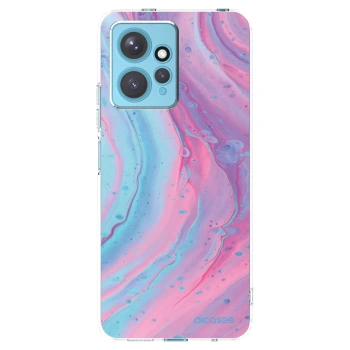 Picasee silikonska prozirna maskica za Xiaomi Redmi Note 12 4G - Pink liquid