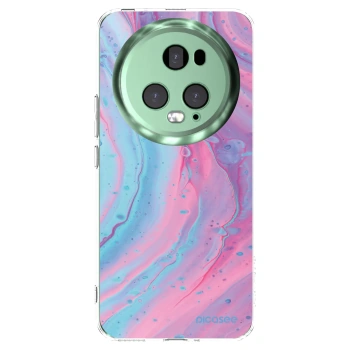 Picasee silikonska prozirna maskica za Honor Magic5 Pro - Pink liquid