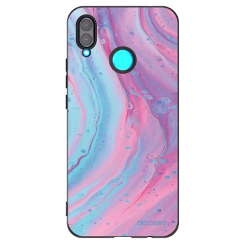 Picasee crna silikonska maskica za Huawei Nova 3 - Pink liquid