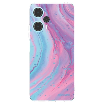Picasee silikonska prozirna maskica za Xiaomi Poco F5 - Pink liquid