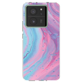 Picasee silikonska prozirna maskica za Xiaomi 13T - Pink liquid