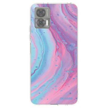 Picasee silikonska prozirna maskica za Motorola Edge 30 Neo - Pink liquid