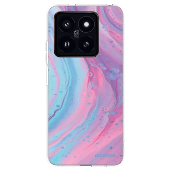 Picasee silikonska prozirna maskica za Xiaomi 14 Pro - Pink liquid