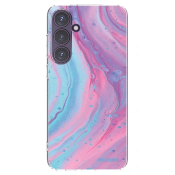 Picasee silikonska prozirna maskica za Samsung Galaxy S24+ S926B 5G - Pink liquid