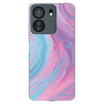 Picasee silikonska prozirna maskica za Xiaomi Redmi 13C 4G - Pink liquid