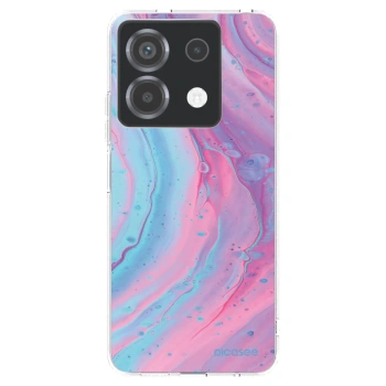 Picasee silikonska prozirna maskica za Xiaomi Poco X6 - Pink liquid