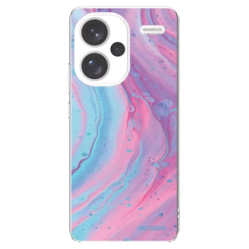 Picasee silikonska prozirna maskica za Xiaomi Redmi Note 13 Pro+ 5G - Pink liquid
