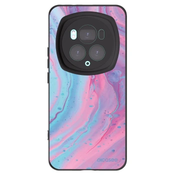 Picasee crna silikonska maskica za Honor Magic6 Pro - Pink liquid