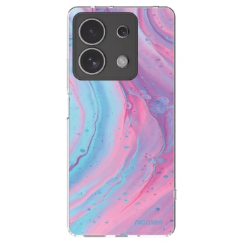 Picasee silikonska prozirna maskica za Xiaomi Redmi Note 13 4G - Pink liquid
