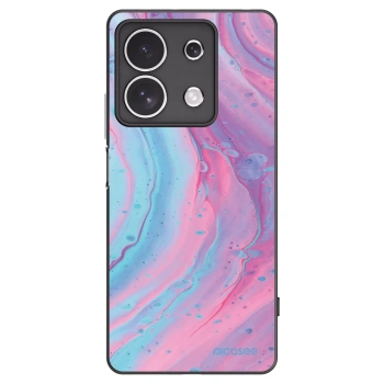 Picasee crna silikonska maskica za Xiaomi Redmi Note 13 4G - Pink liquid