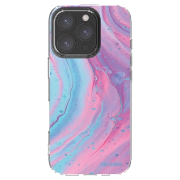 Picasee silikonska prozirna maskica za Apple iPhone 16 Pro - Pink liquid