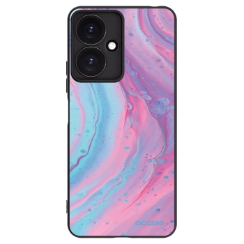 Picasee crna silikonska maskica za Xiaomi Redmi 13C 5G - Pink liquid