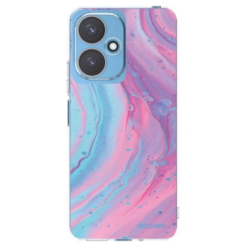 Picasee silikonska prozirna maskica za Xiaomi Redmi 13C 5G - Pink liquid