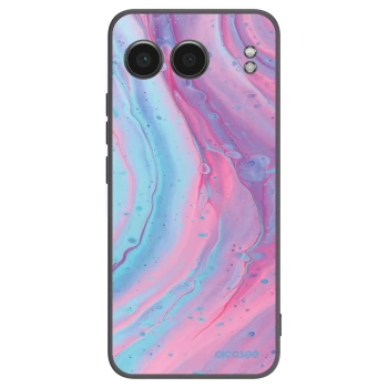 Picasee crna silikonska maskica za OnePlus Nord 4 - Pink liquid
