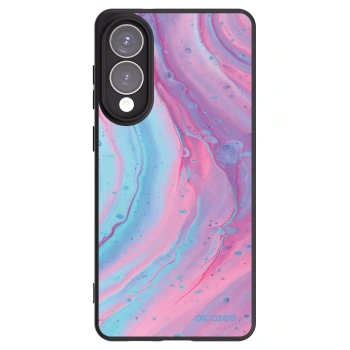 Picasee crna silikonska maskica za Samsung Galaxy S25 Edge 5G - Pink liquid