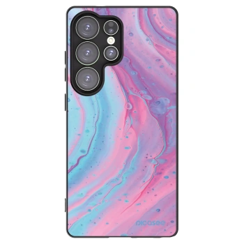 Picasee crna silikonska maskica za Samsung Galaxy S25 Ultra 5G - Pink liquid