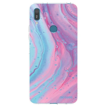Picasee silikonska prozirna maskica za Huawei Y7 2019 - Pink liquid
