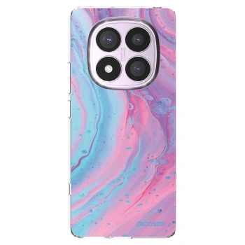 Picasee silikonska prozirna maskica za Xiaomi Redmi Note 14 Pro 4G - Pink liquid