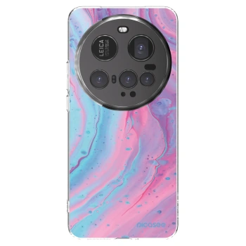 Picasee silikonska prozirna maskica za Xiaomi 15 Ultra - Pink liquid